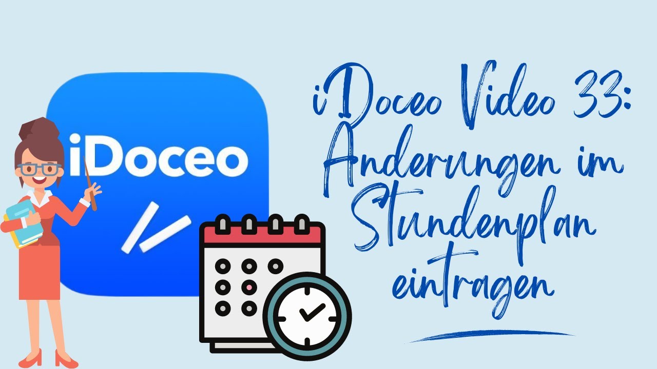 Anleitung iDoceo: Änderungen im Stundenplan eintragen (Video 33)