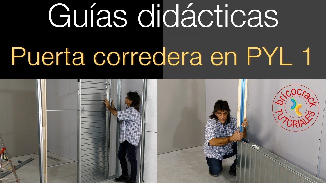 Instalar puerta corredera en un tabique de yeso laminado 1 (Bricocrack)