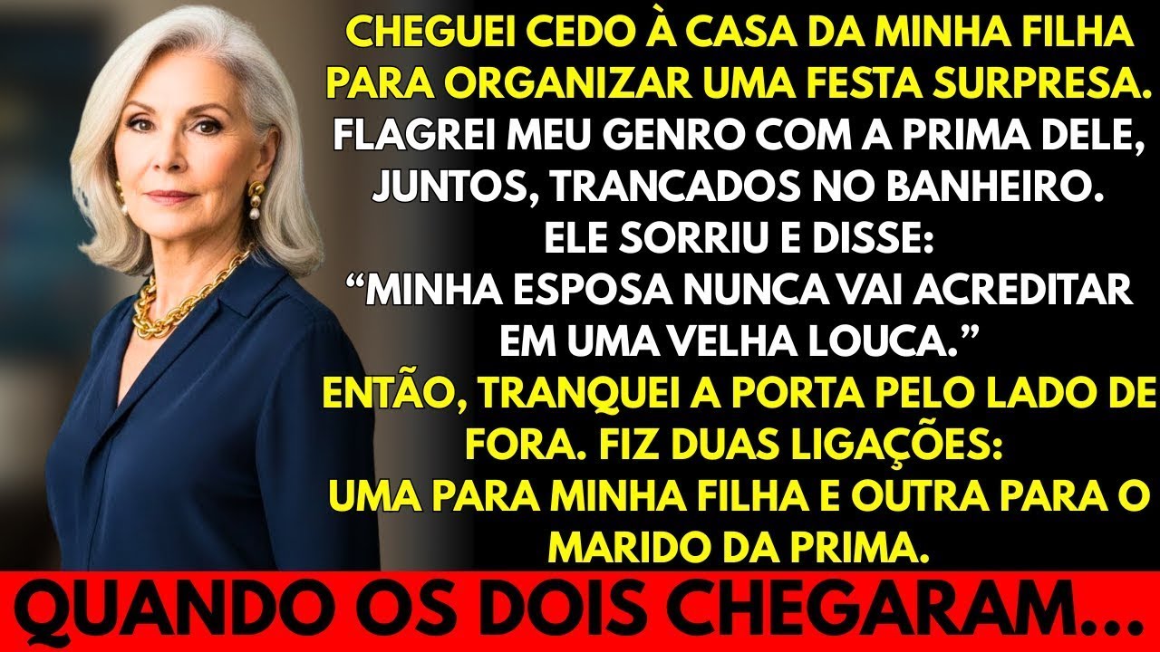 Meu genro riu ‘Minha esposa nunca vai acreditar’ Eu o flagrei com a prima, tranquei a porta e li