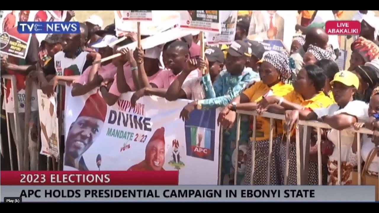 Tinubu Present as APC Holds Presidential Campaign in Ebonyi State | TVC NEWS LIVE