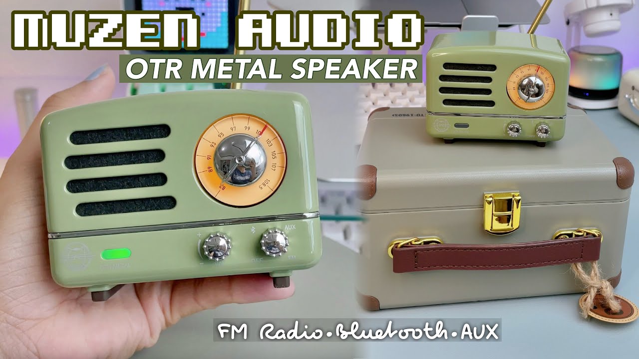 Muzen OTR Metal Wireless Portable FM Radio Bluetooth Speaker Unboxing and Testing ❤︎ Emmy Lou