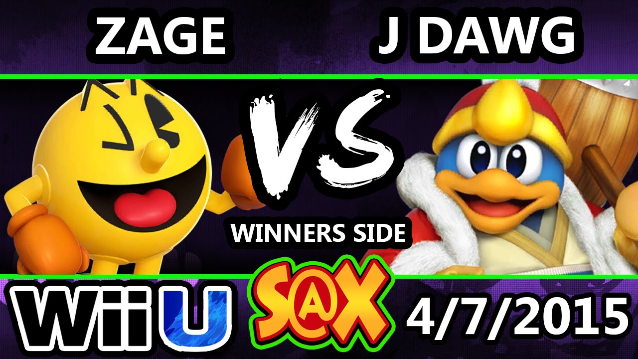 S@X - J Dawg (DDD) Vs. Zage (Pacman) SSB4 Tournament - Smash Wii U - Smash 4