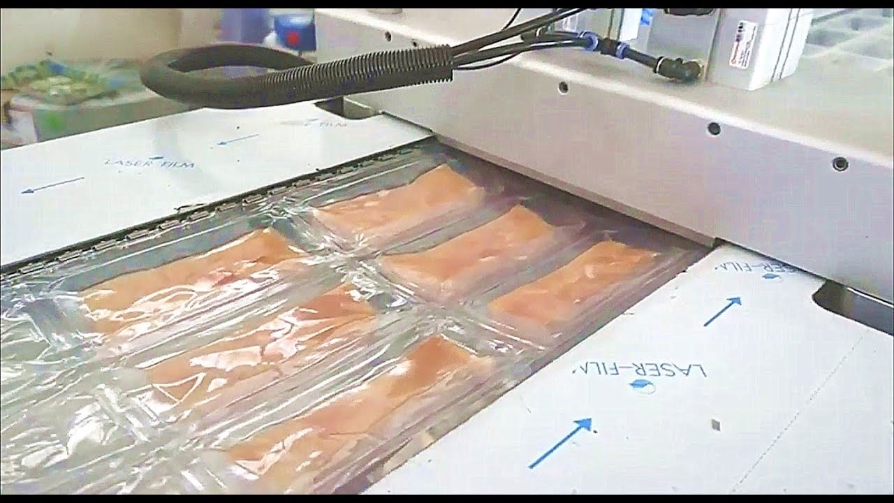 chicken meat vacuum thermoforming packing machine