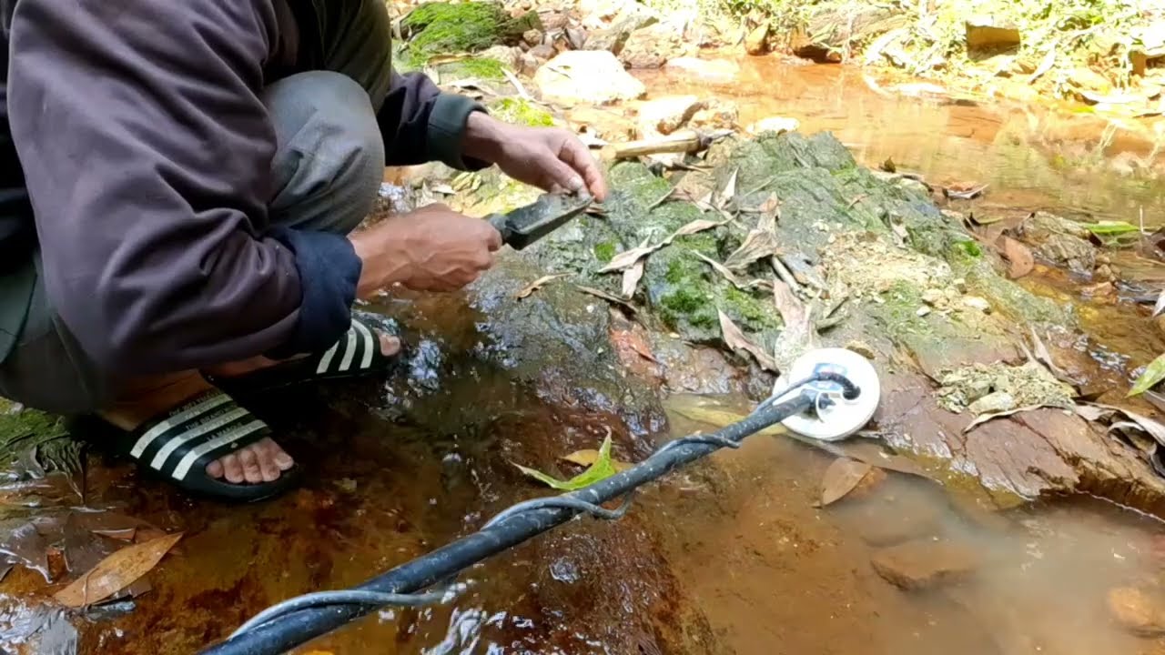 dò được vàng dưới đá_detect gold in rock