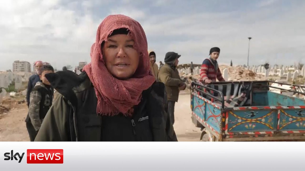 Syria earthquake: Sky's Alex Crawford witnesses mass graves being dug