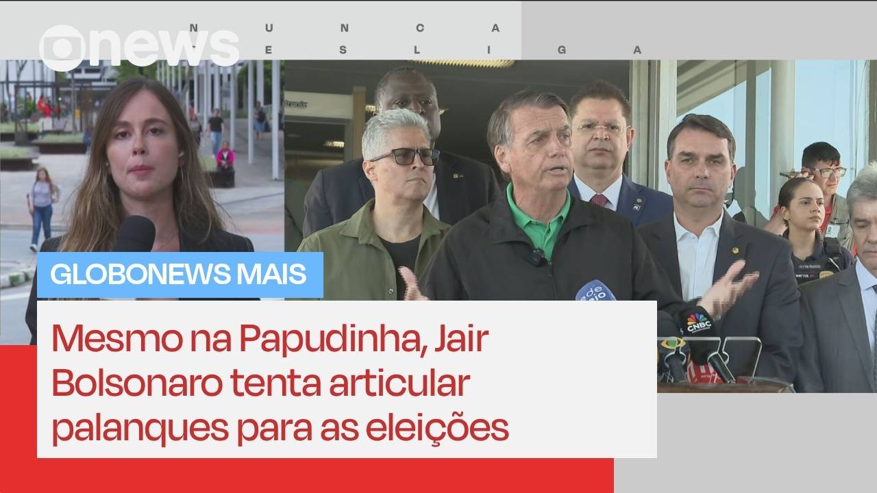 Preso na Papudinha, Bolsonaro tenta articular palanques | GloboNews Mais