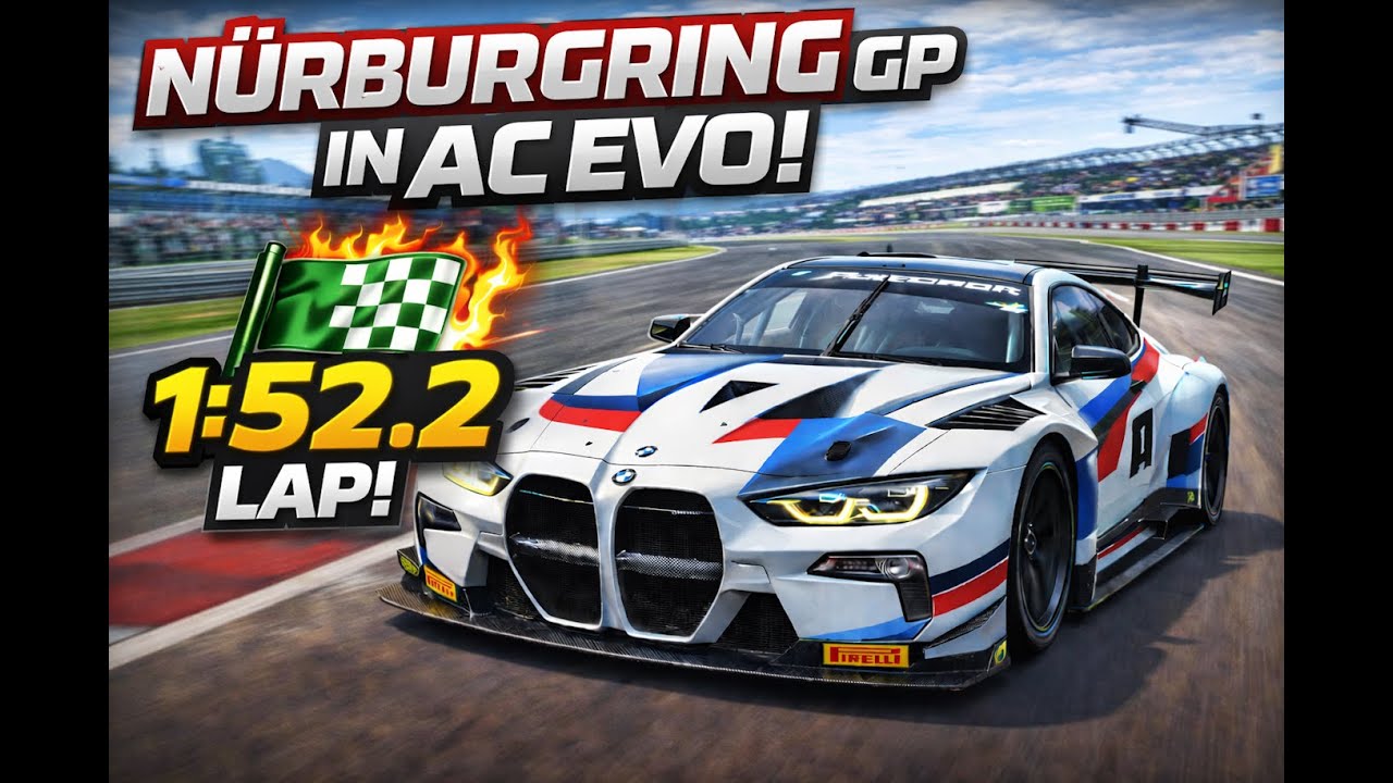 Assetto Corsa EVO at Nurburgring GP Sprint Cup v0.4.1 🚀 BMW M4 GT3 EVO - 1:52.2