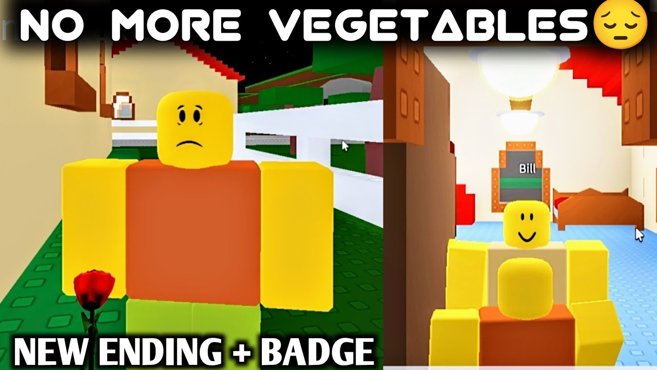 How To Get Safe Ending + Awake & Rose Badge In 🫛 No More Vegetables 🫛 Full Walkthrough