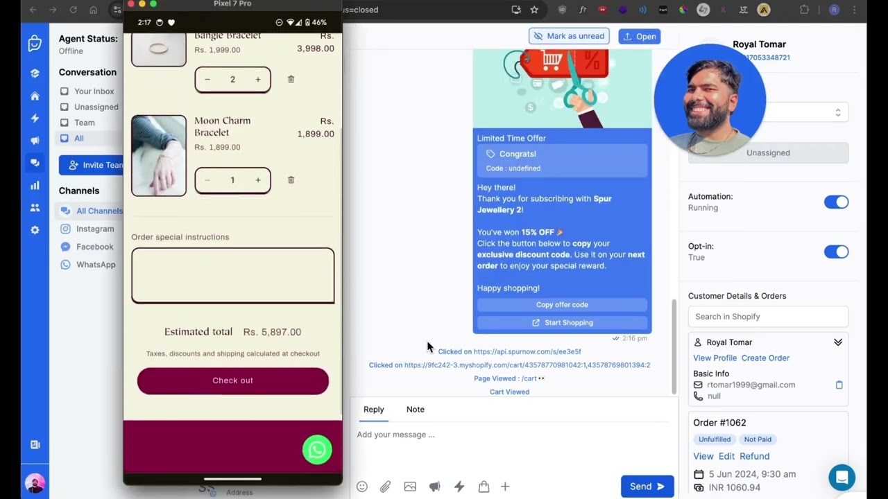 Spur Full Demo | WhatsApp Instagram Marketing Automation with Ecommerce & Shopify features