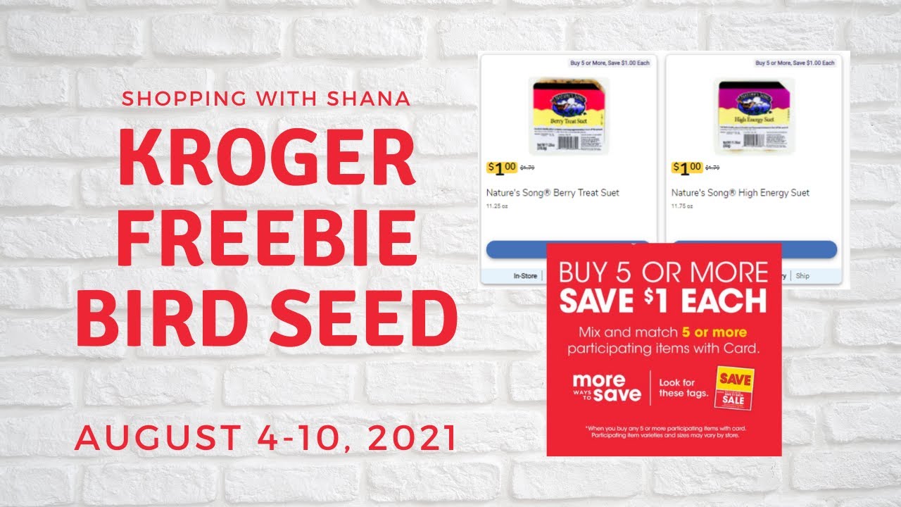 *RUN FREEBIE* 🏃&zwj;♀️ Nature's Songs Suet with Kroger MEGA SALE | NO COUPONS NEEDED