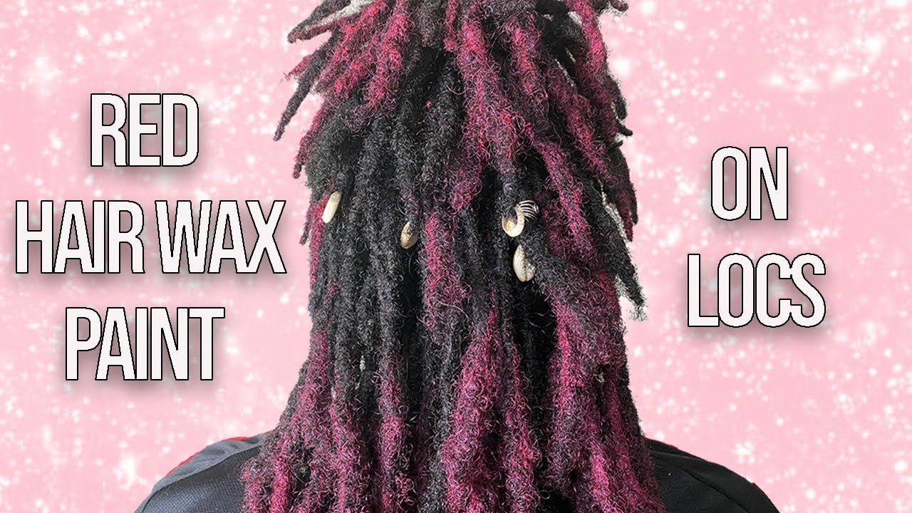 TEMPORARY COLOR | RED LOCS | MOFAJANG HAIR PAINT WAX ON LOCS!