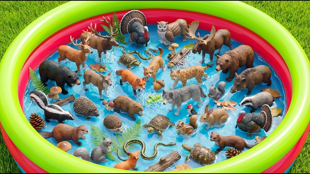 100 Forest Animals For Kids: Foxes, Bears & Woodland Friends | Toddler Preschool Learning