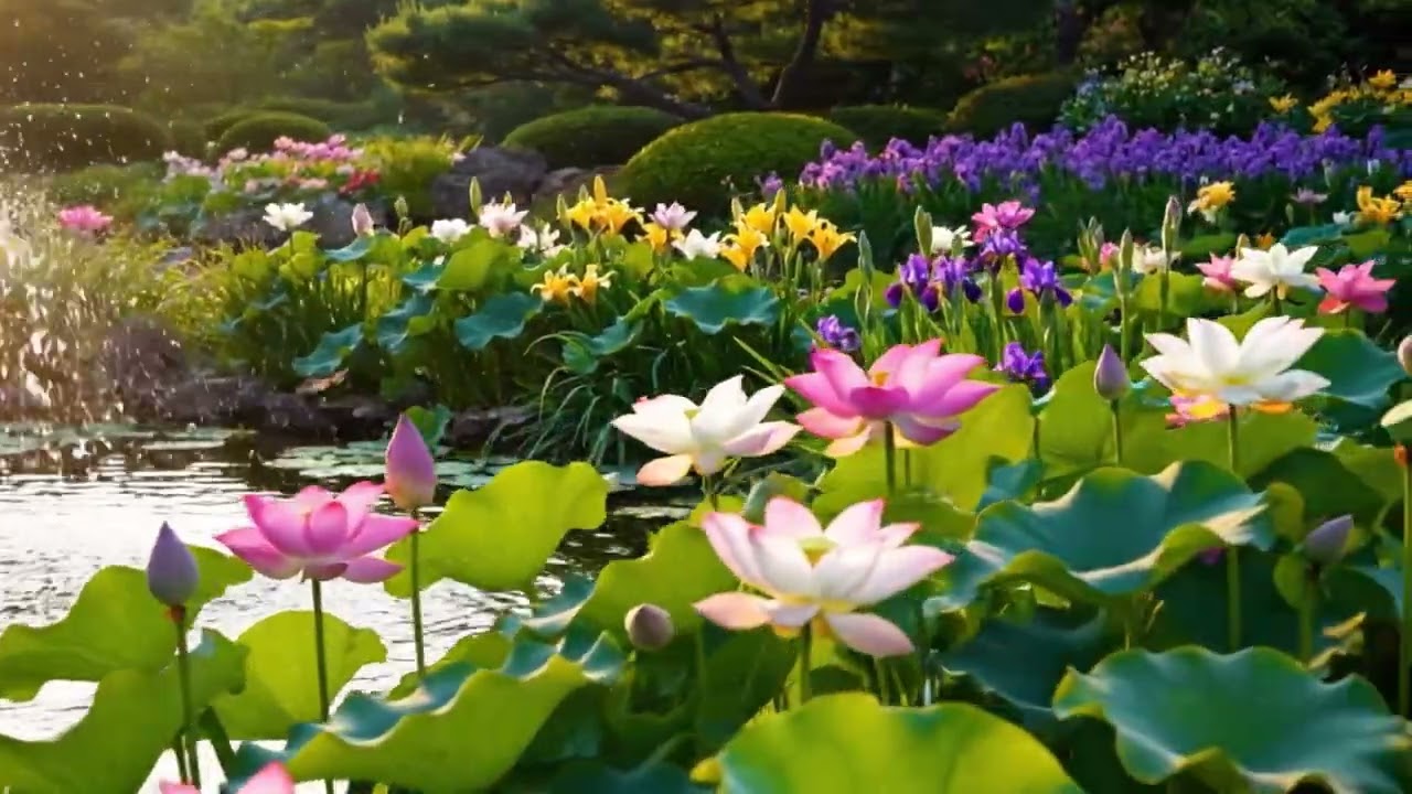🌿 My New Favorite Floral Paradise Oasis, Calming Stream Sounds and Peaceful Sleep Experience