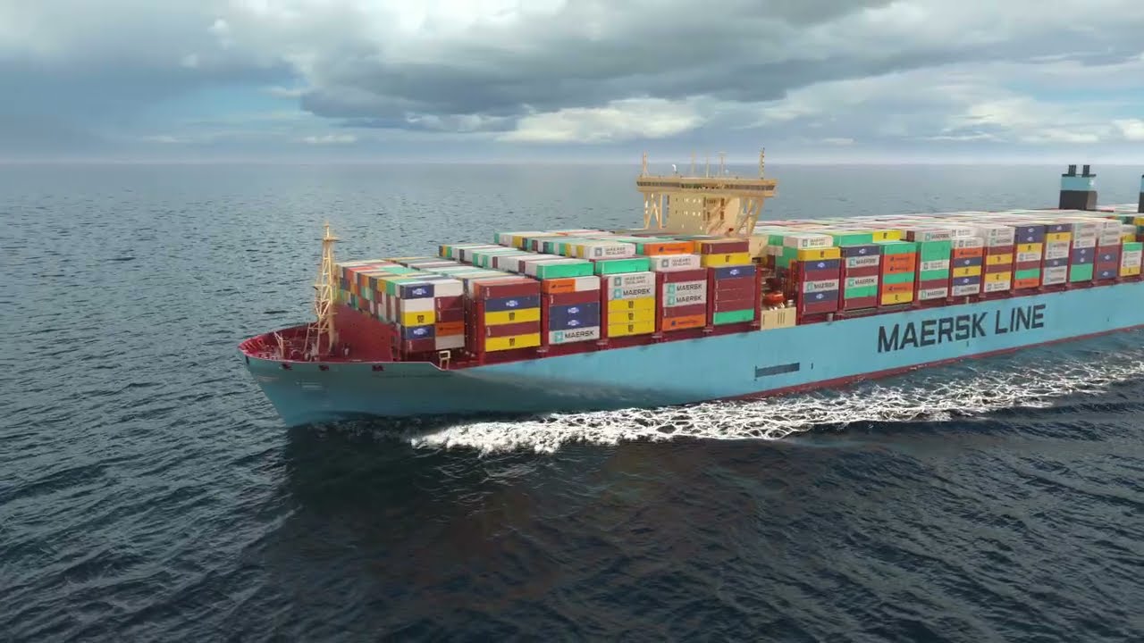 Container Ship 3D Animation