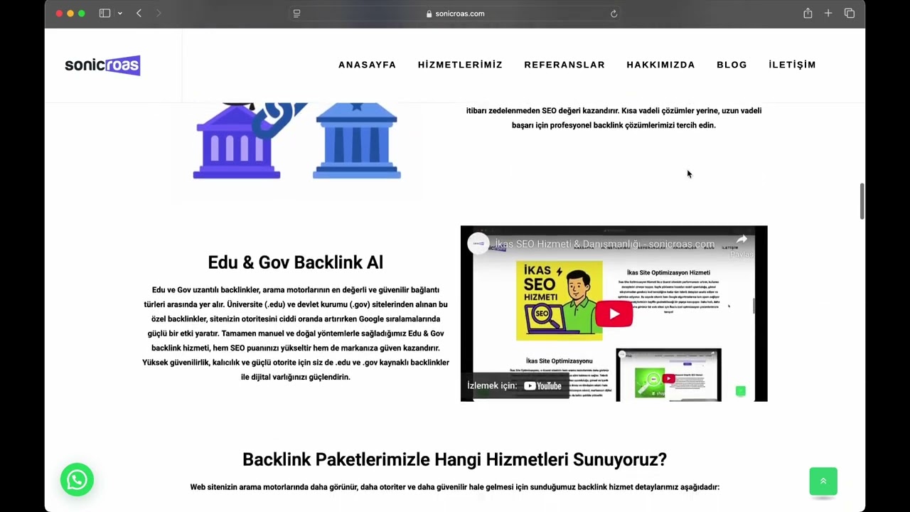Backlink Paketleri Satın Al - sonicroas.com