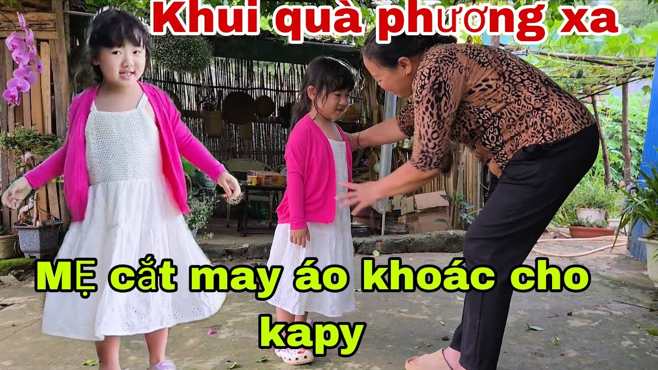 CẮT MAY ÁO KHOÁC HỒNG CHO KAPY /NHẬN QUÀ CỦA CÁC CÔ IU THƯƠNG /ÔBCCAC nhớ chấm điểm áo của con nha!