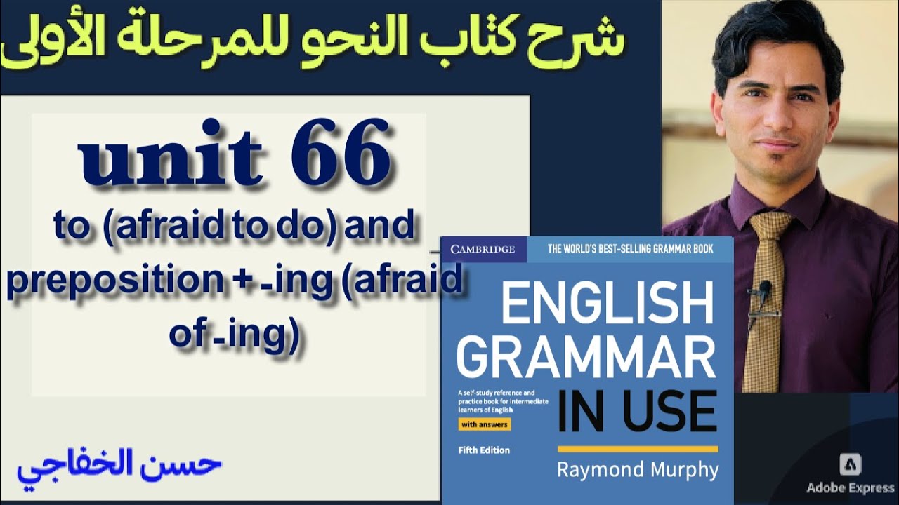 unit 66:  (afraid to do) and preposition + -ing (afraid of -ing)