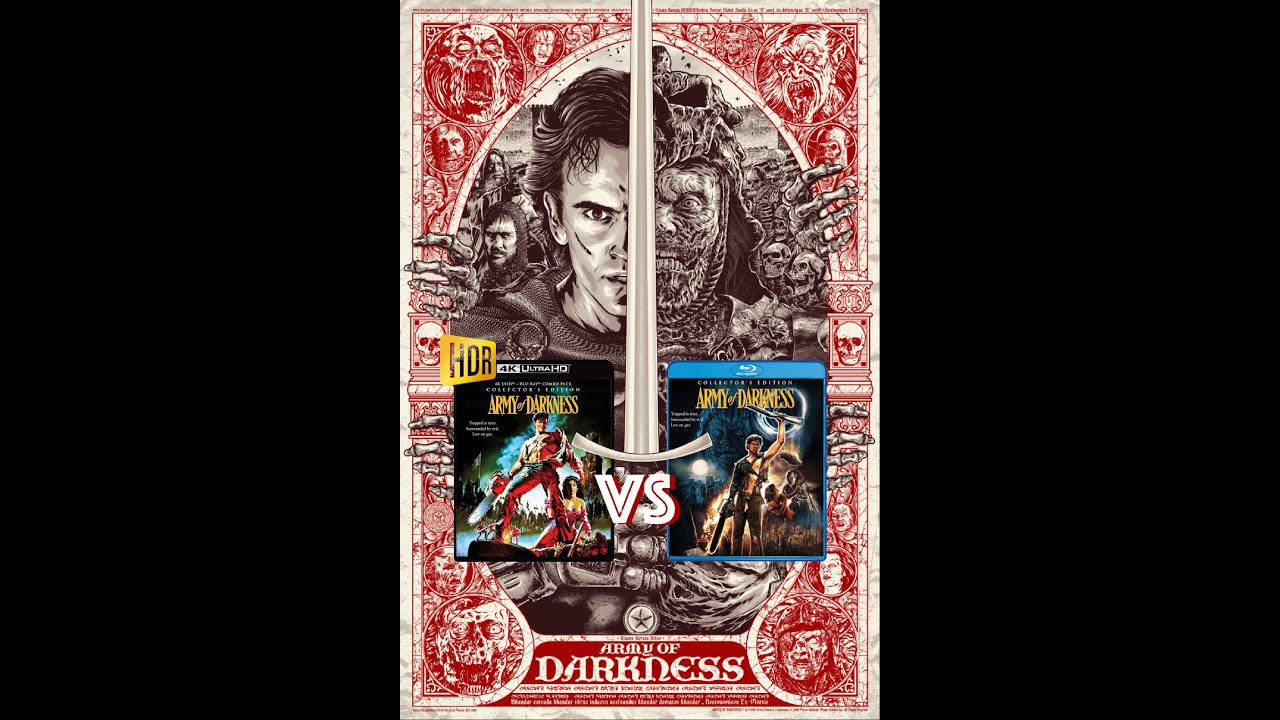 ▶ Comparison of Army of Darkness 4K (4K DI) HDR10 vs 2015 (REMASTERED) Edition