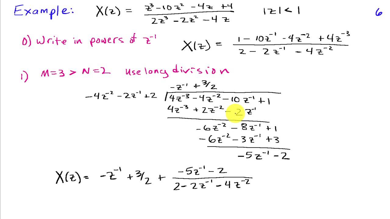 Inversion of the z-Transform: Partial Fraction Expansion