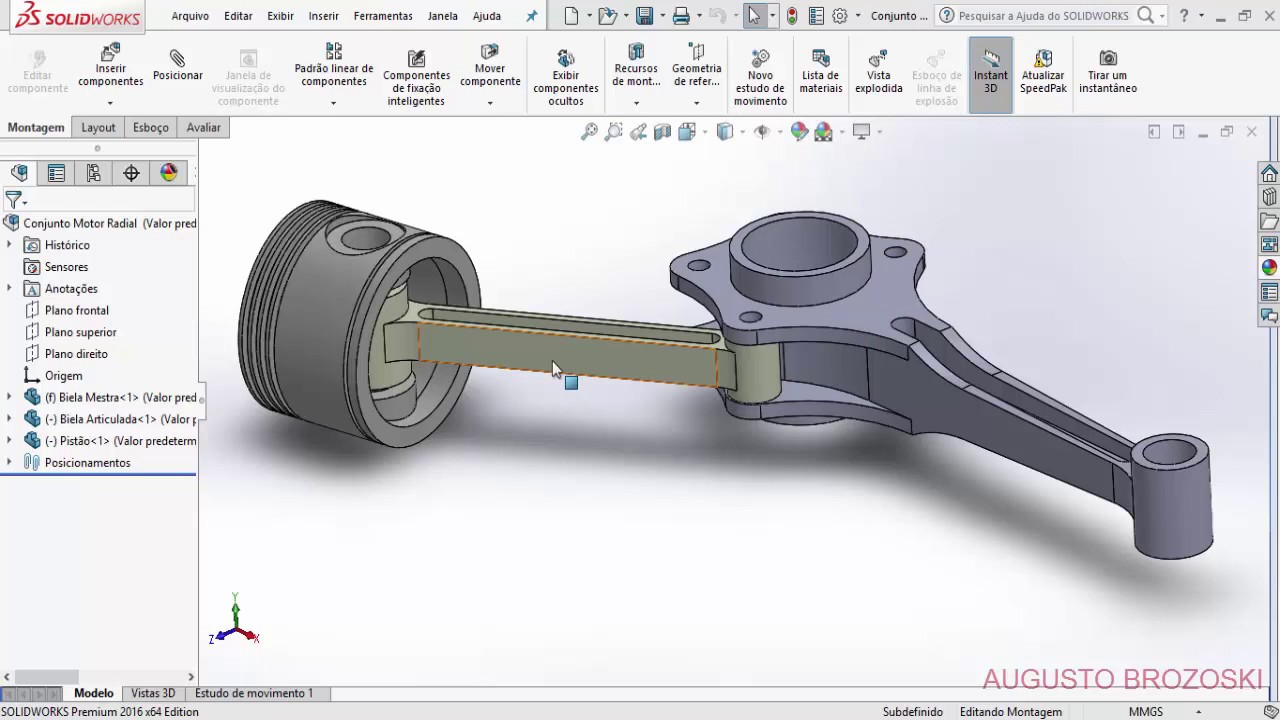 Solidworks Motor Radial - Pistão 01 de 15