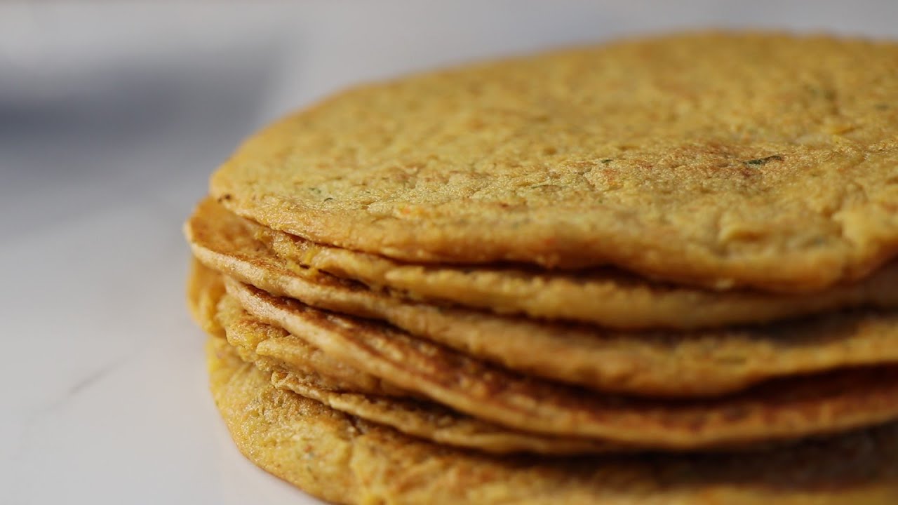 Easy Flatbread Ready in 5 Minutes! Red Lentil liquid Dough Recipe!  Gluten-free tortilla