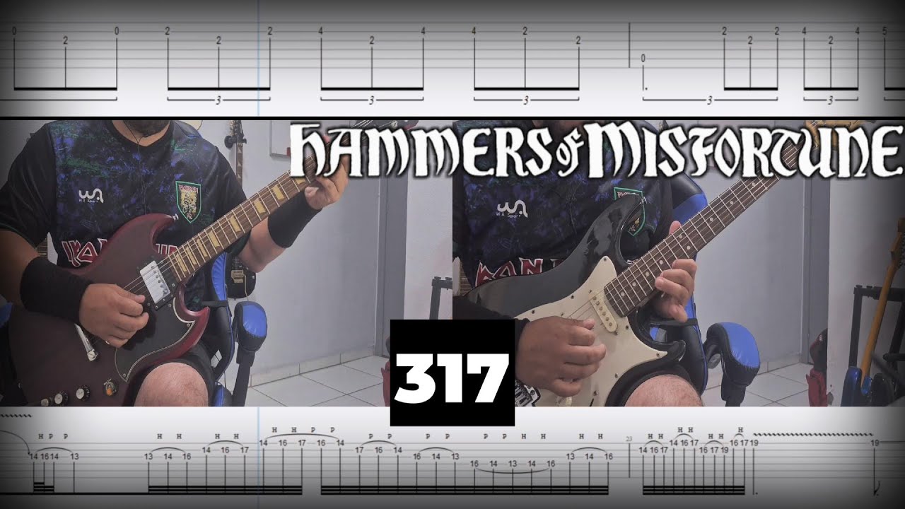 HAMMERS OF MISFORTUNE - 317 - How To Play | Guitar Tab | Lesson | Full Cover |  All Guitar Parts