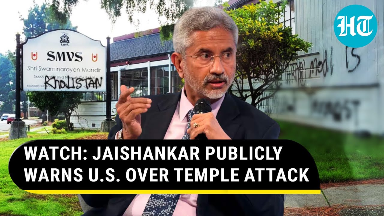 Jaishankar's Open Warning To USA Over Attack On Hindu Temple In California Amid Pannun Case Tussle