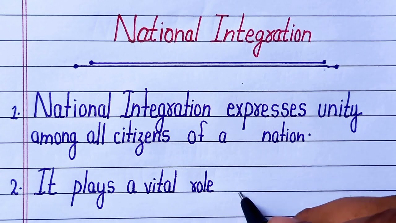 essay on national integration in english/10 lines on national integration in english/national integ