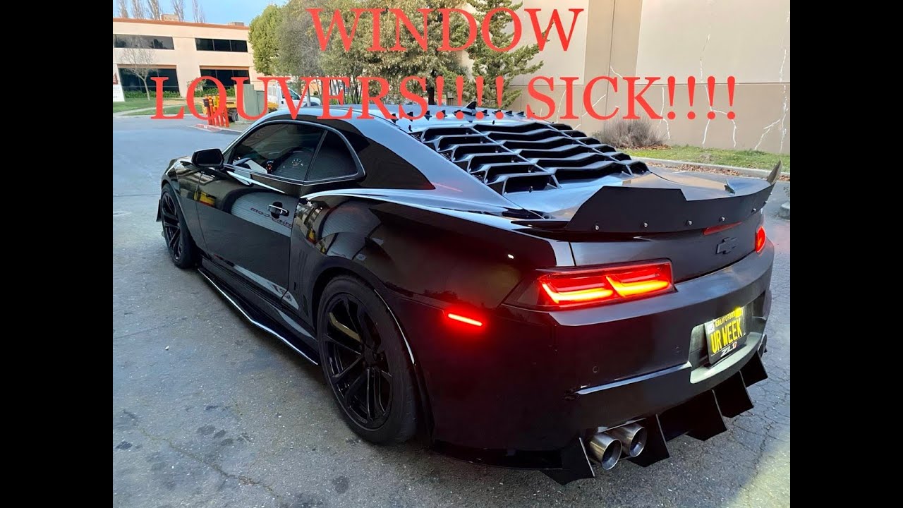 CAMARO REAR WINDOW LOUVER INSTALL!! SICK!!!!