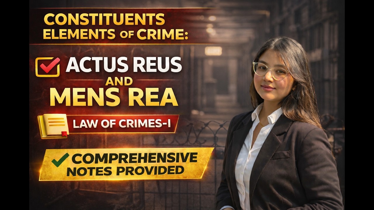 Actus Reus vs Mens Rea Explained Simply | Law of crime- I | BNS 2023
