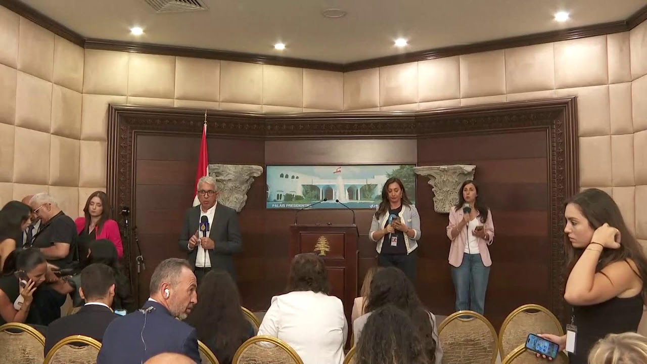US envoy Thomas Barrack holds press conference in Baabda, Lebanon