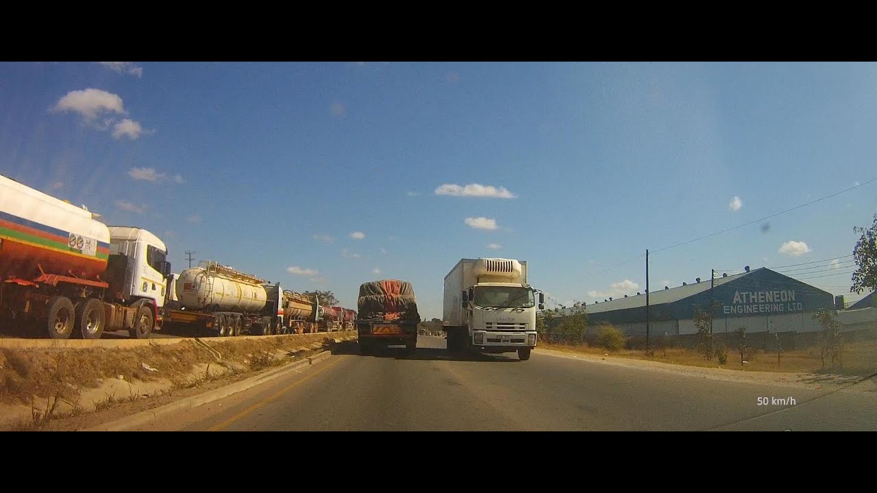 Convoy of Trucks stuck, Chambishi Chingola Zambia