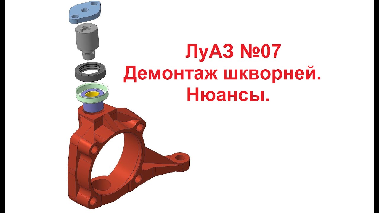 ЛуАЗ №07 - Демонтаж шкворней.  Нюансы.