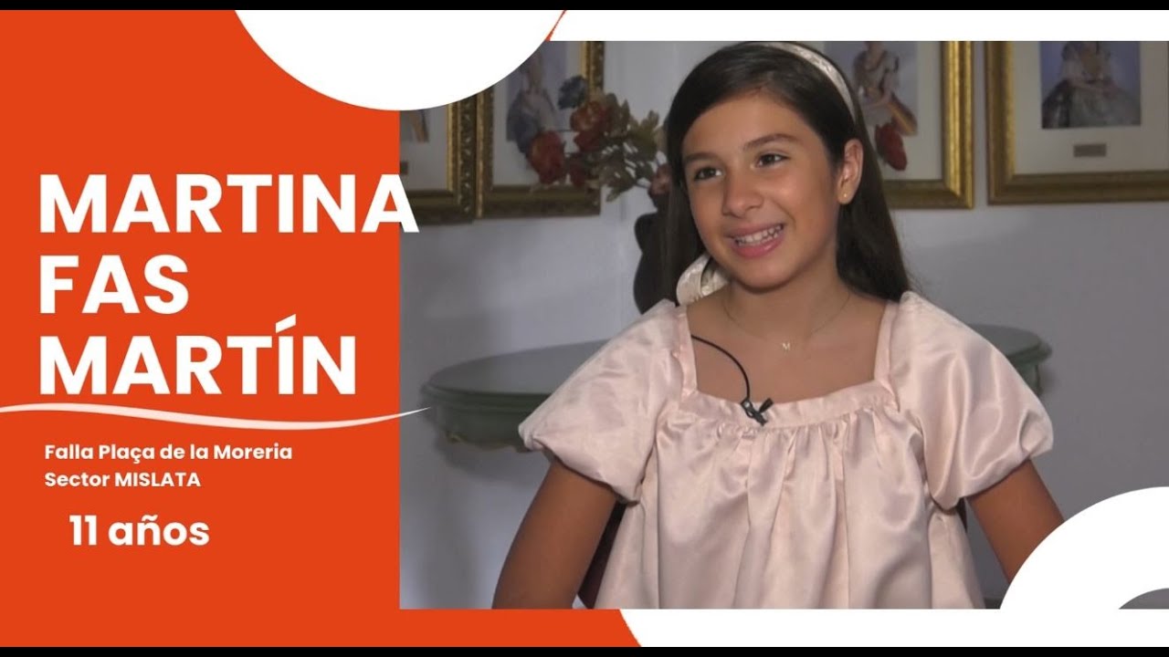 Candidatas a Fallera Mayor Infantil de Valencia 2025: Martina Fas Martín