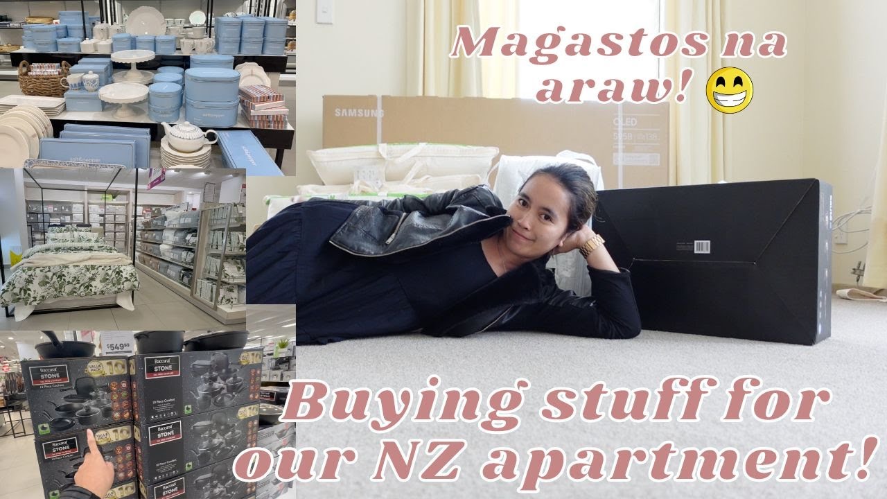 BUSY DAY - BUYING HOUSEHOLD ITEMS FOR OUR NEW ZEALAND APARTMENT - SAKIT SA BULSA DAY || ChamColyer