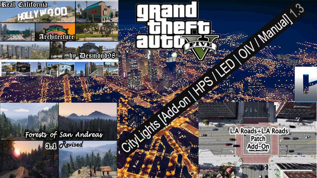 How To Install Real California Architecture, Forest Of Sand Andreas, City Lights, And LA Roads!