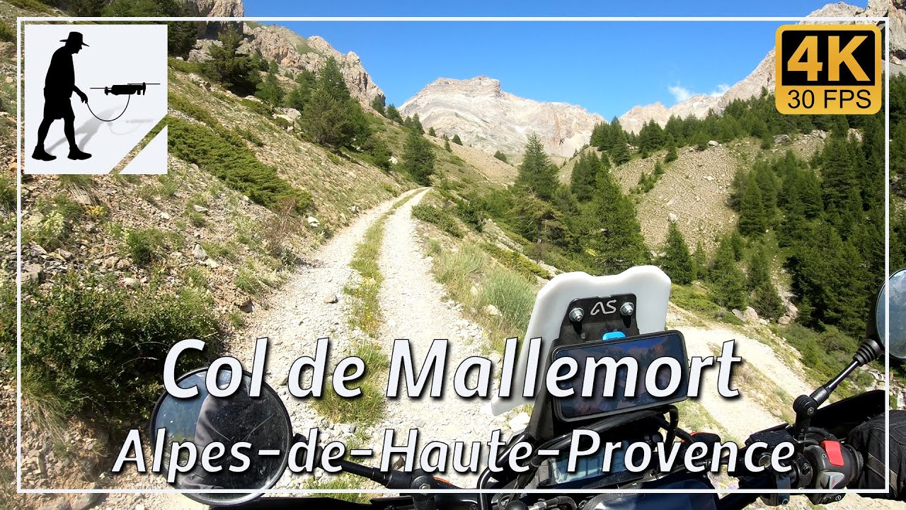 Col de Mallemort, Alpes-de-Haute-Provence, Côte-d'Azur, France  - by motorcycle and drone