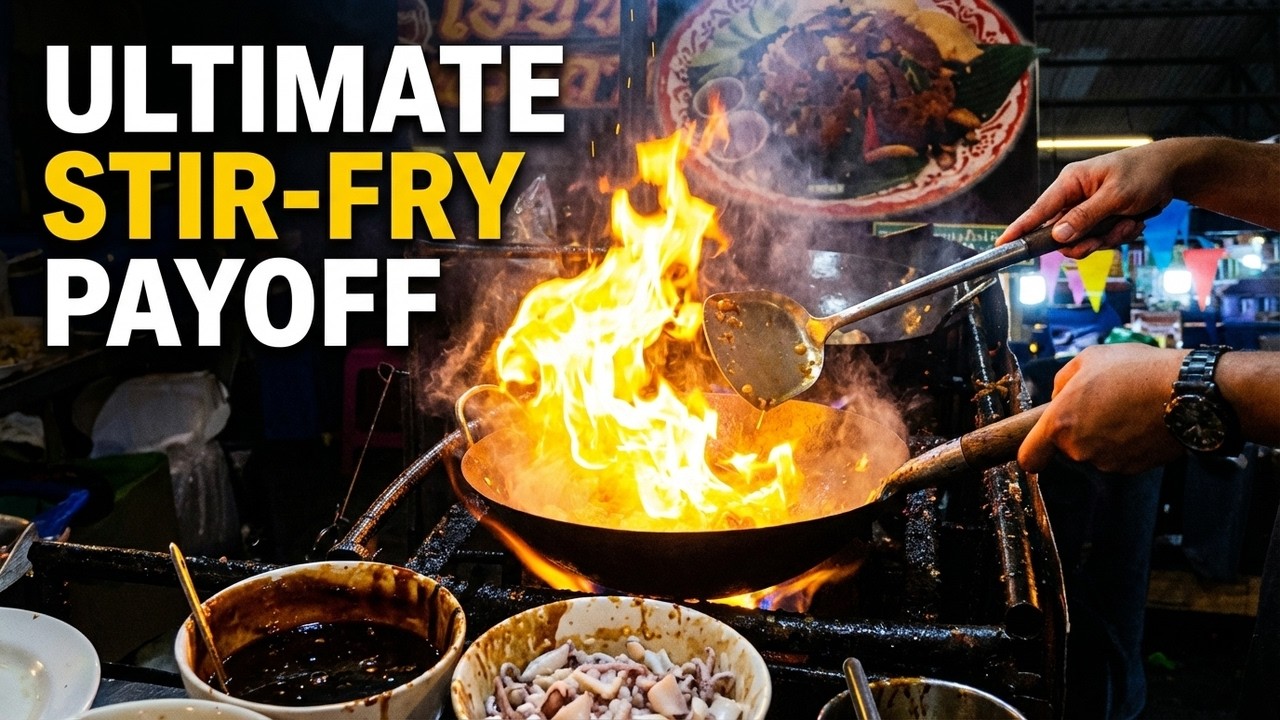🔥🔥🔥🔥 Ultimate Stir Fried Pork & Squid Rice Combo • Stir Fried Seafood topped on Rice 