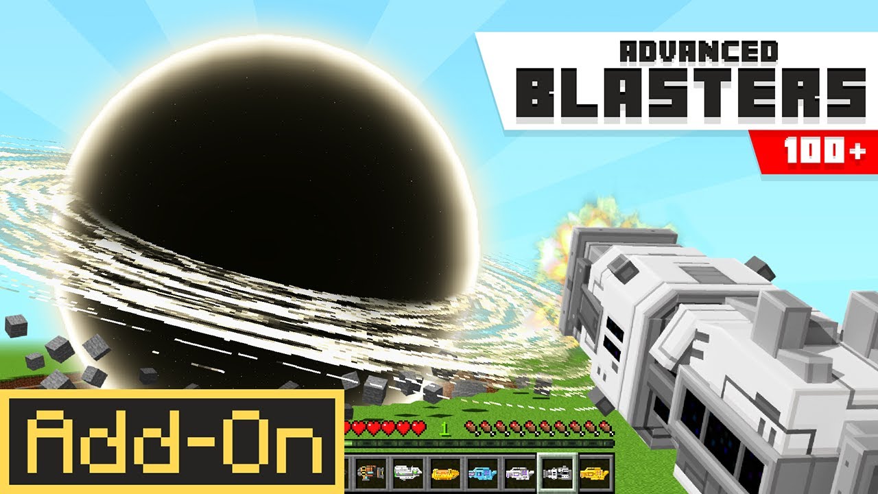 Более 100 новых бластеров в Minecraft Bedrock?! Обзор дополнения Advanced Blasters!
