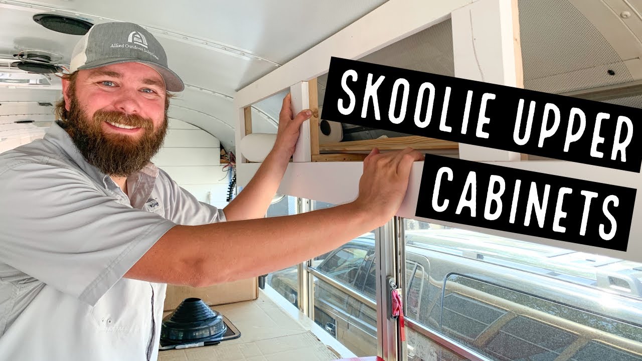 Framing Skoolie Upper Cabinets || 2020 Bus Conversion - Ep 27 | TaleOfTwoSmittys