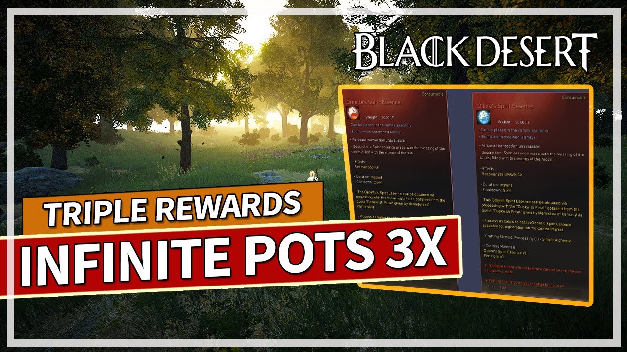 EASY Triple Rewards For Infinite Potions Event NOW in Black Desert