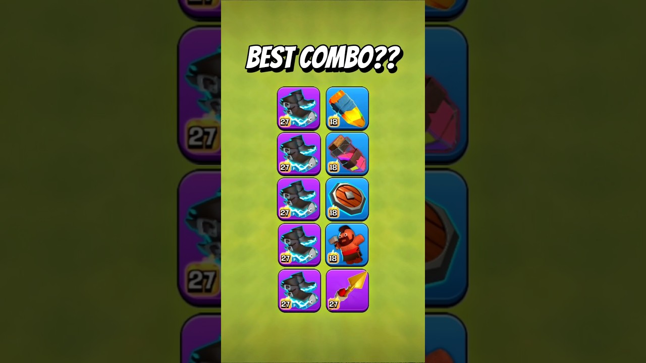Best equipment with Electro Boots Royal Champion? | Clash of Clans | r great 