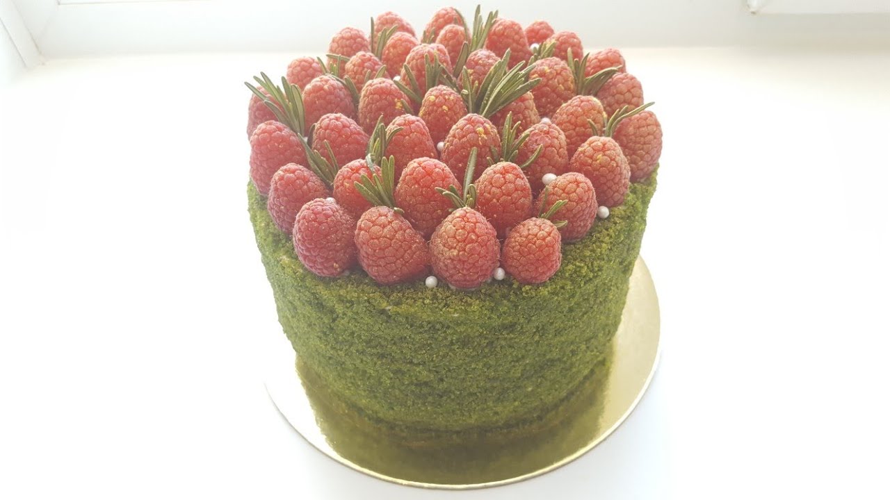 Шпинатный торт с малиной🍃весь процесс приготовления🍃Spinach cake