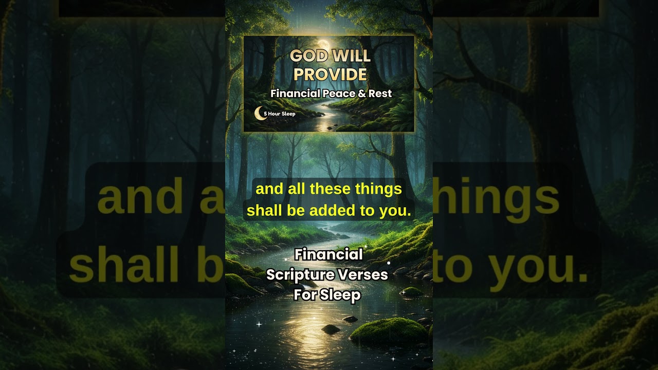 5 HOUR Bible Verses for Sleep: Financial Provision & Peace (Scriptures + Peaceful Rain Sounds)