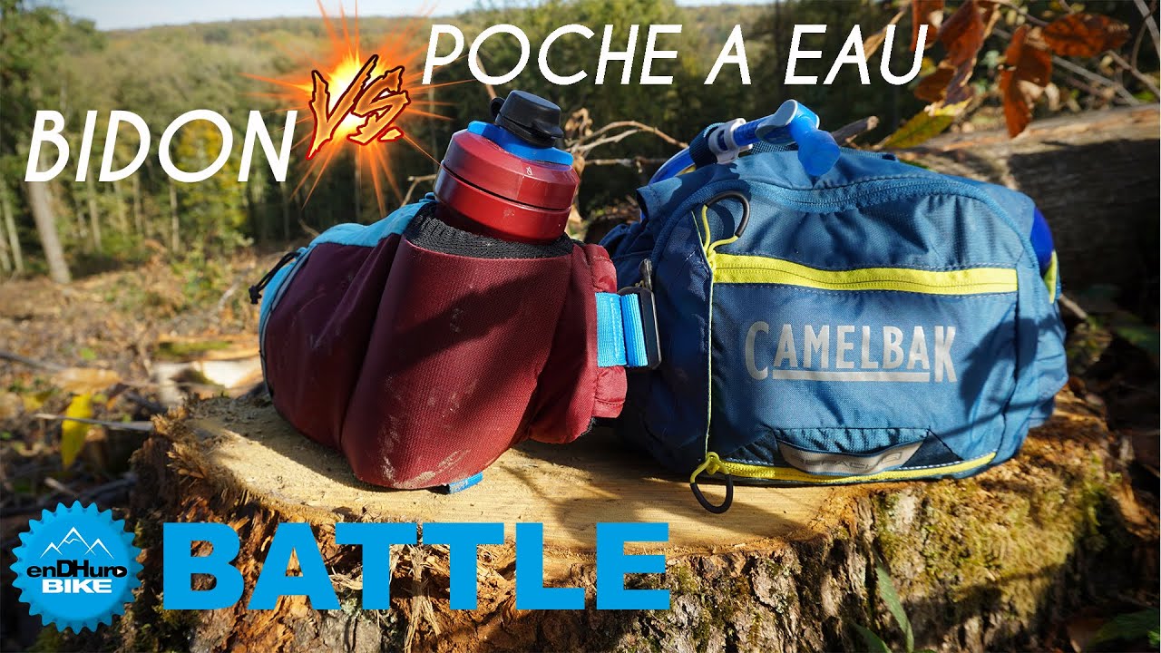 Bidon vs Poche &agrave; eau - Quel type de ceinture d'hydratation VTT choisir ? Camelbak Repack ⚡ Flow Belt