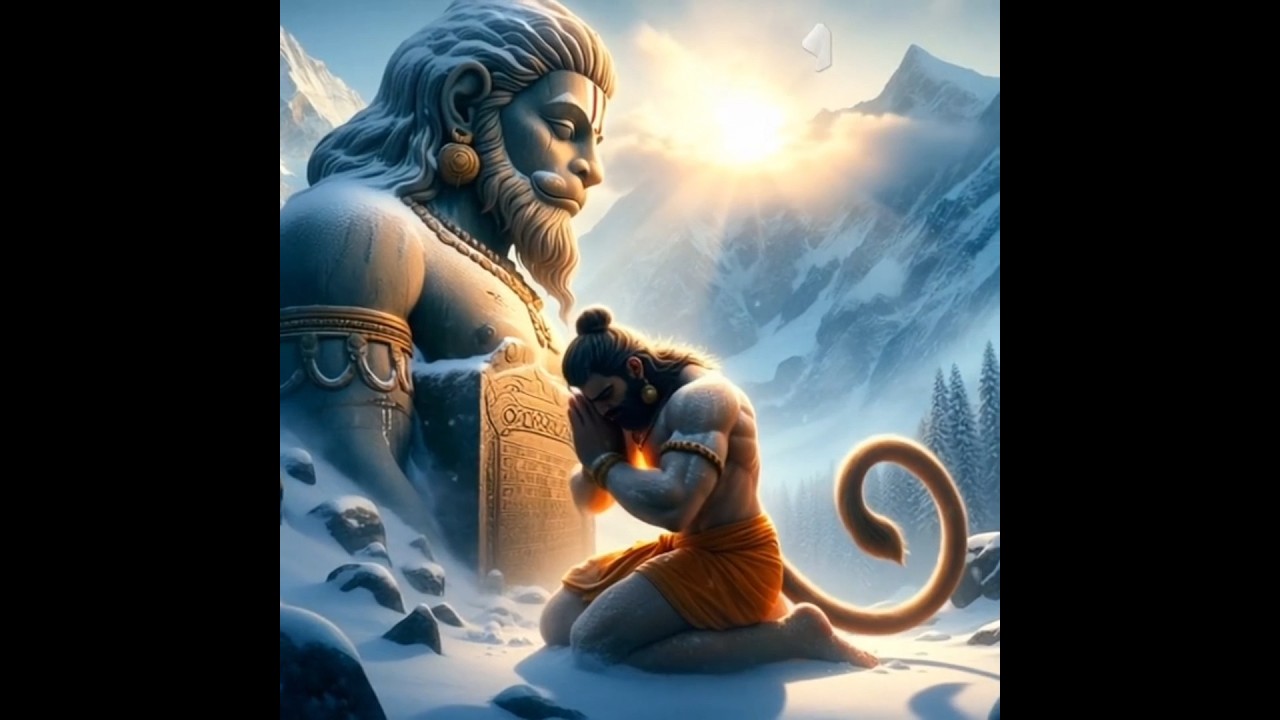 Hanuman Ji Discovers Ram Ji&rsquo;s Divine Statue in the Himalayas | Spiritual Miracle Song💥#ram #bhajans