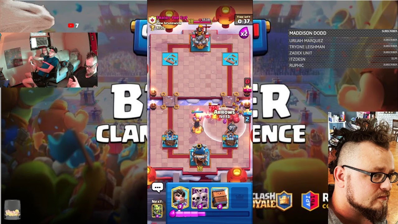 Clash Royale Live Stream, the champ is back! join my clan FurKurl's Army