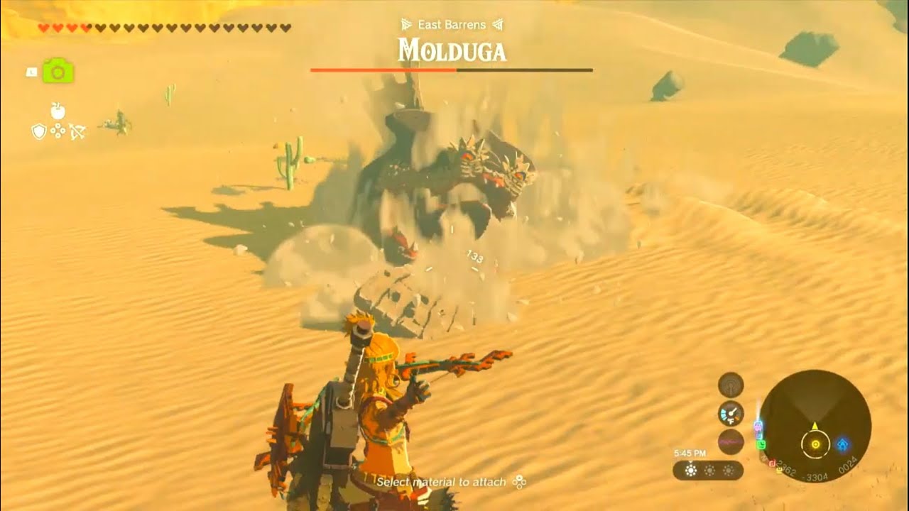 The Legend of Zelda: Tears of the Kingdom - Molduga Boss Fight