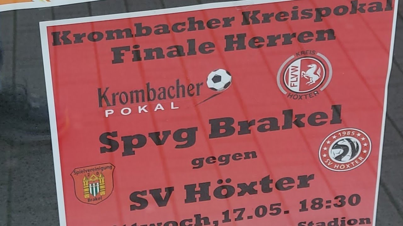 🔴 Livestream 🔴 Spvg Brakel vs SV Höxter (Krombacher Kreispokal, Kreis Höxter) Finale