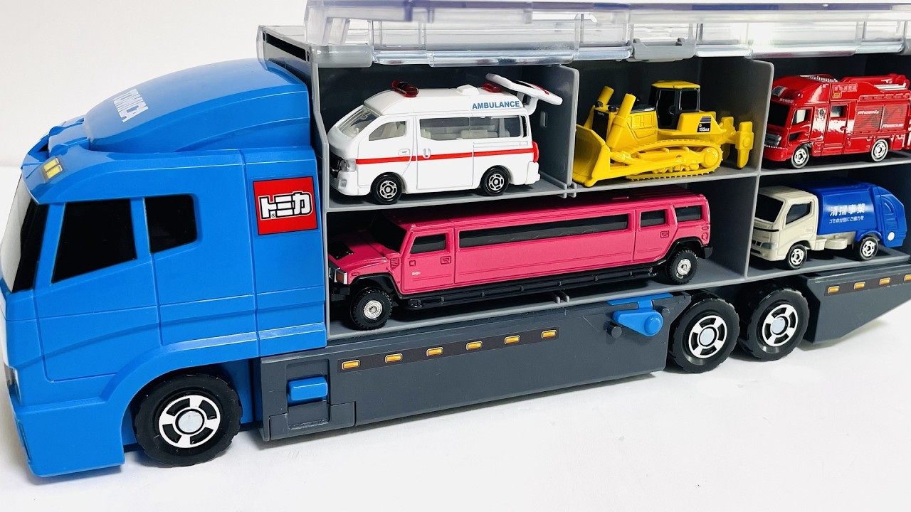 【トミカ】トミカのミニカーを開封しチェックしてコンボイへ収納だ。
